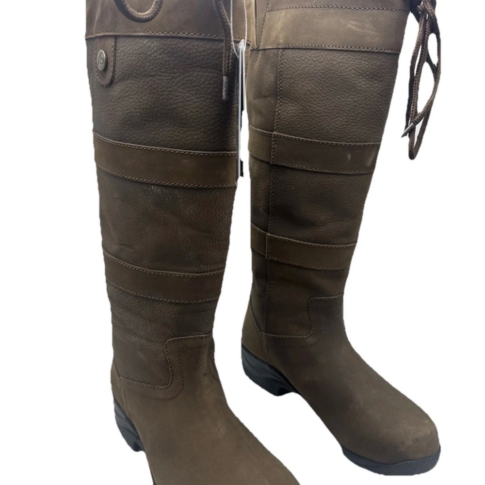 OEQ Tall Brown Lace-Up Riding Boots